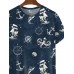 Printed Short Sleeve T-Shirt with Nautical Stencil